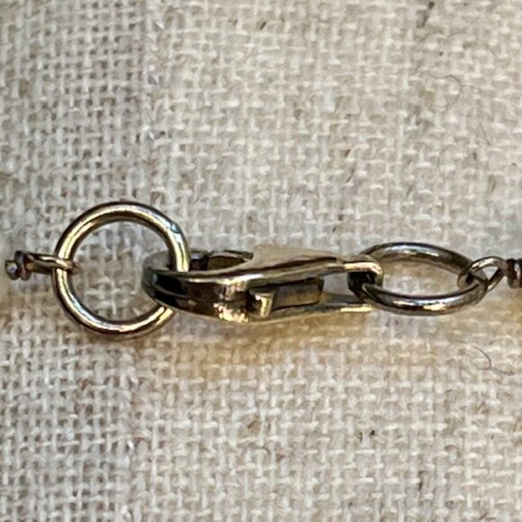 Cultured 5mm Round Pearl Collar Silver Tone Necklace 16" - Picture 4 of 4